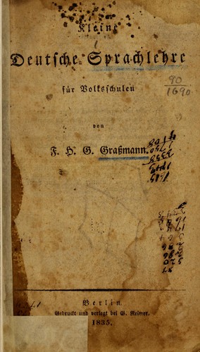 Kleine deutsche sprachlehre für volksschulen