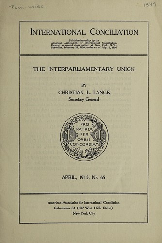 The Interparliamentary union