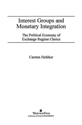 Interest groups and monetary integration