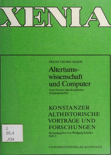 Altertumswissenschaft und Computer
