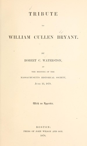 Tribute to William Cullen Bryant