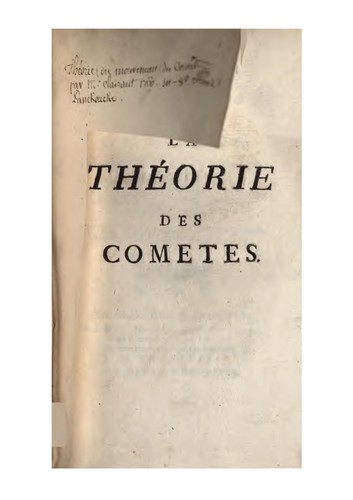 La théorie des comètes