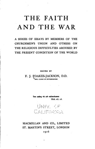 The faith and the war