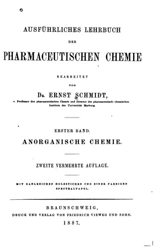 Ausführliches Lehrbuch der pharmaceutischen Chemie
