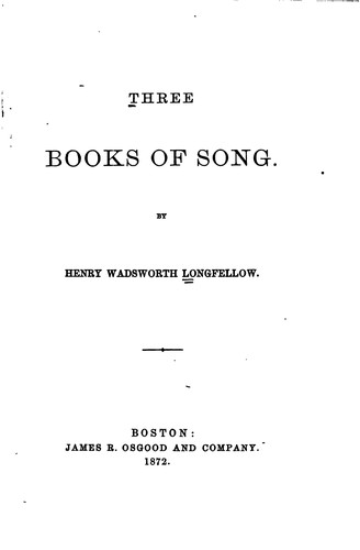 Three Books of Song