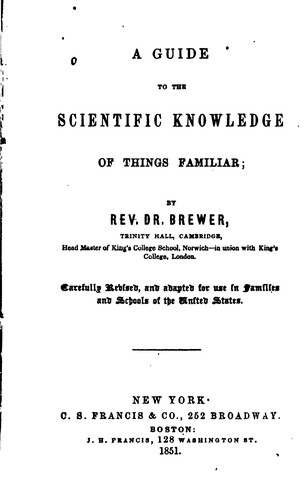 A Guide to the Scientific Knowledge of Things Familiar