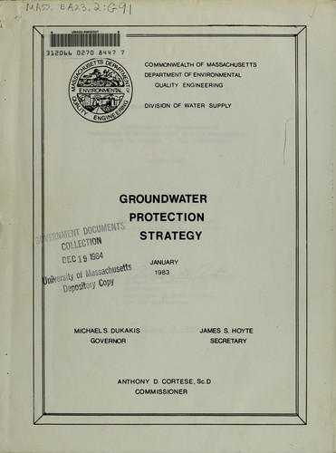 Groundwater protection strategy
