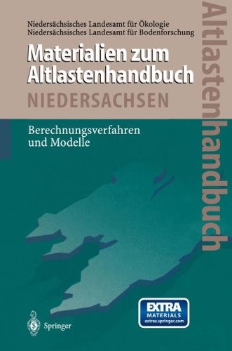 Altlastenhandbuch des Landes Niedersachsen Materialienband
