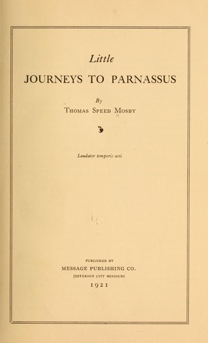 Little journeys to Parnassus