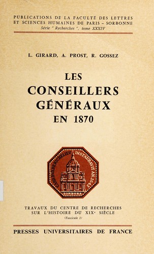 Les conseillers généraux en 1870
