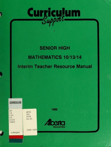 Senior high mathematics 10/13/14