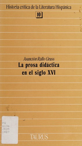 La prosa didáctica en el siglo XVI